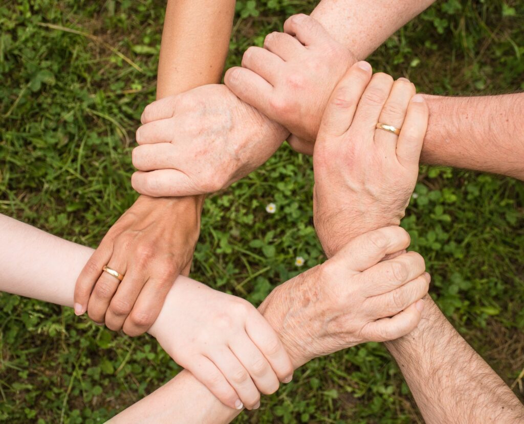 Ground Group Growth Hands